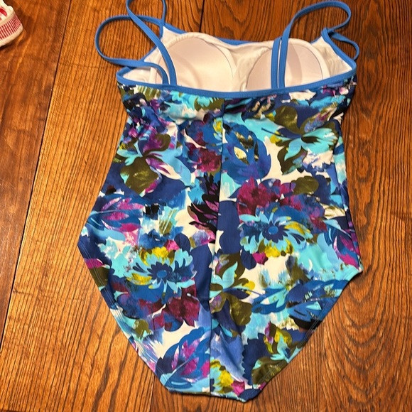 Catalina Swimsuit Blue Print Fully Lined Multi-Colored Size XL (16/18) - Picture 4 of 10